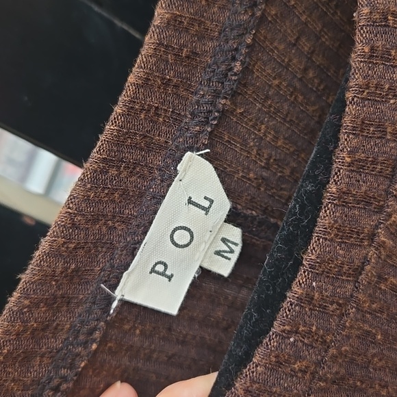 POL Peace SIgn Lightweight Ribbed Oversized Top Sz M - Picture 2 of 4